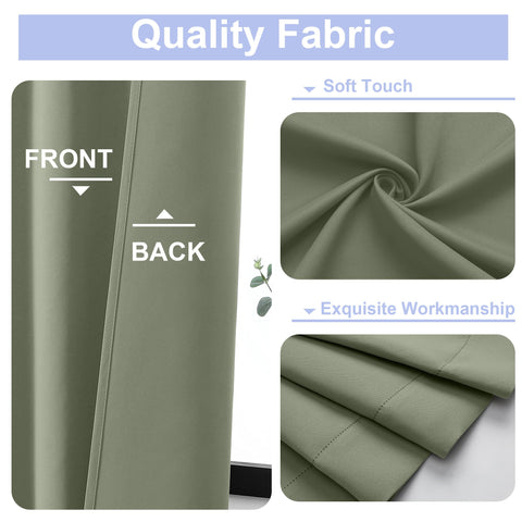 Close-up of Simplebrand Ava sage green fabric with durable triple weave