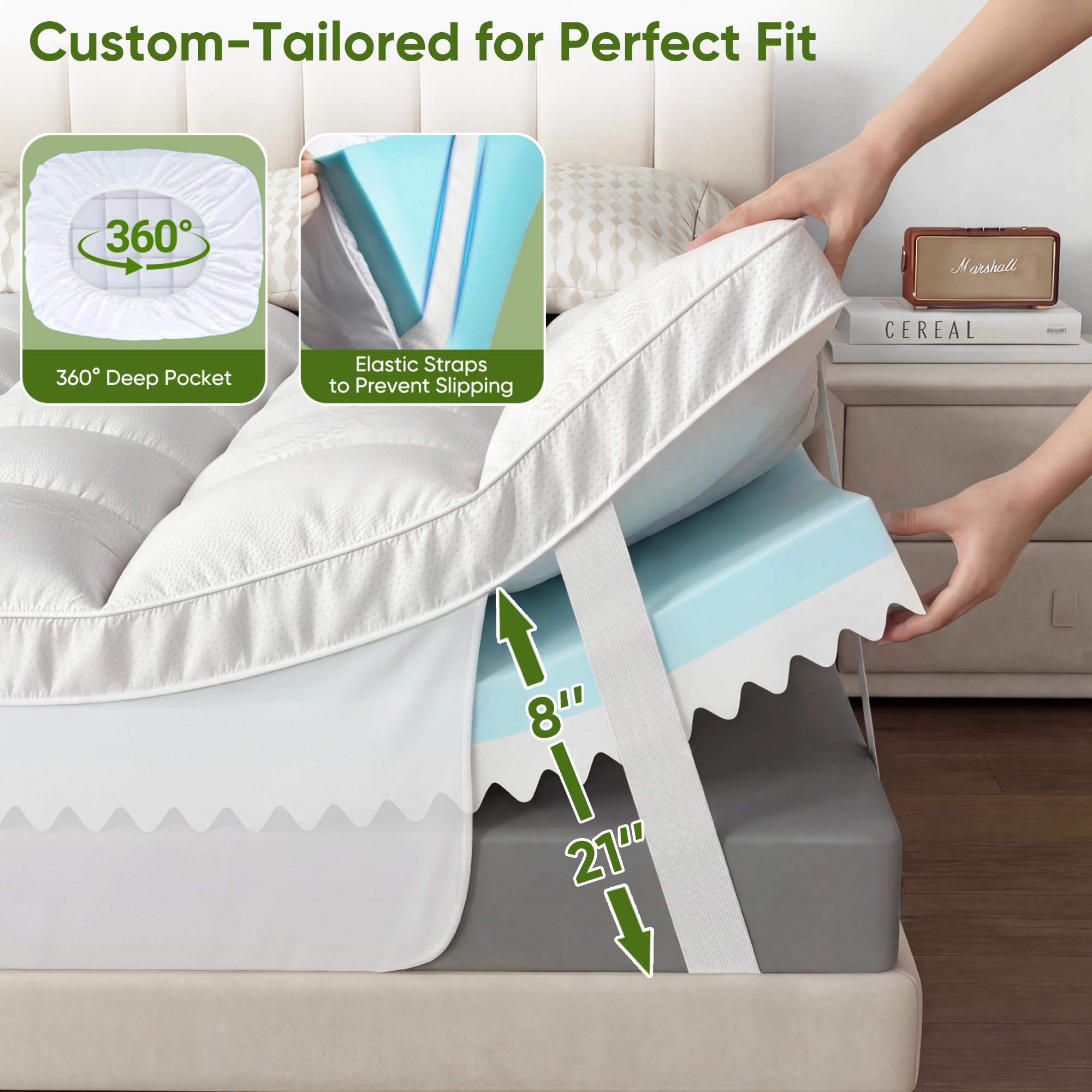 Simpledad bamboo cover delivers moisture-wicking, breathable comfort all night.