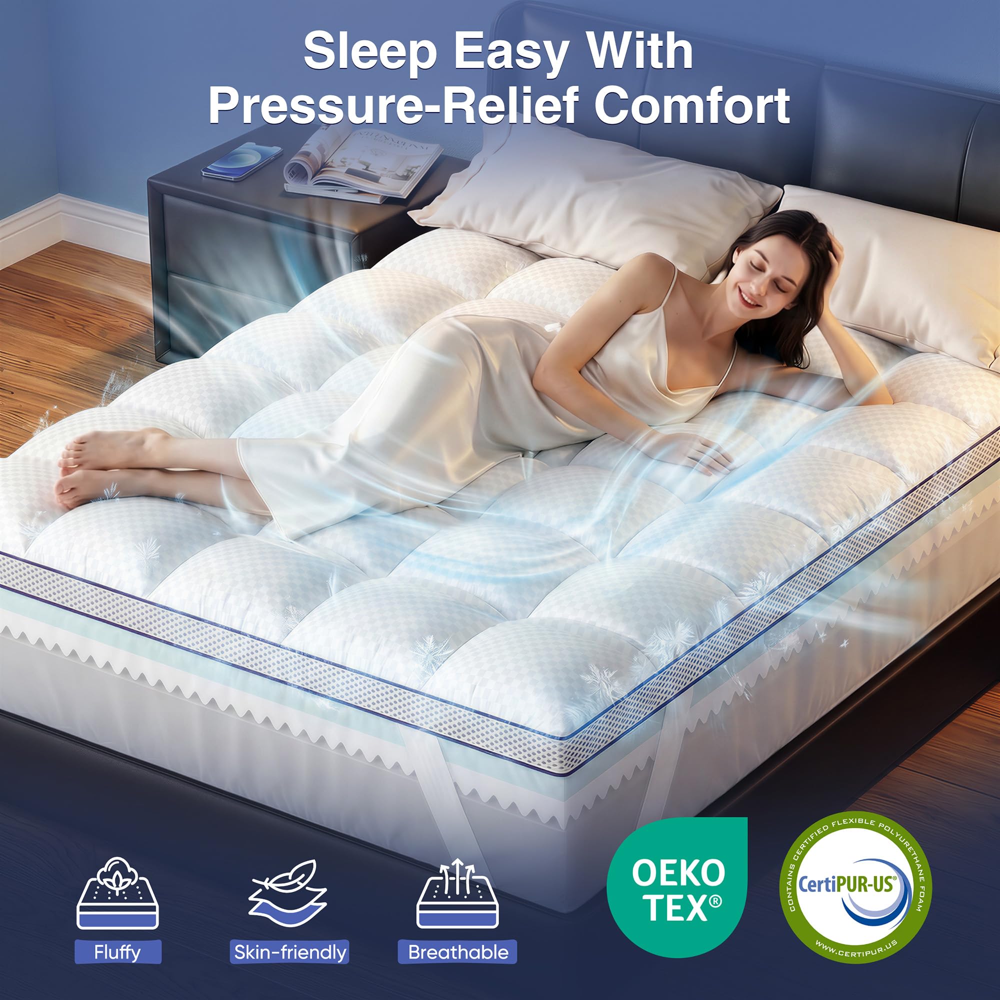 Simpledad King all night cooling system maintains a dry surface