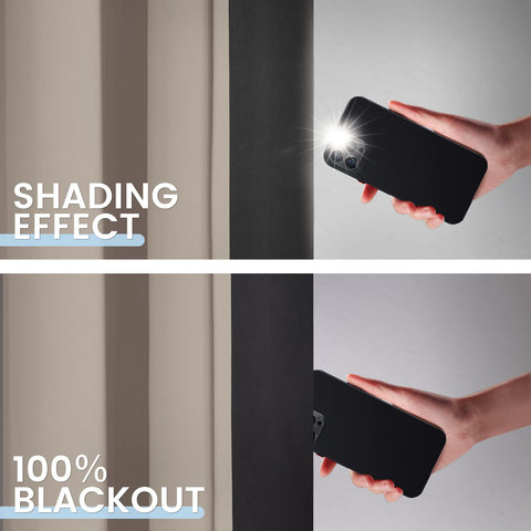 Heavy-weight triple-weave fabric of SimpleHome blackout curtains blocks light without heaviness.