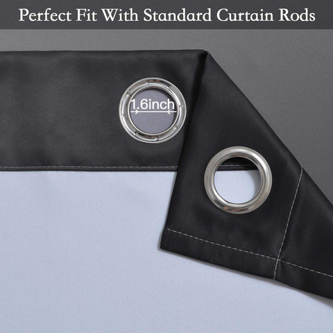 SimpleHome Ombre curtains 2-panel setup demonstrating easy slide with silver grommets
