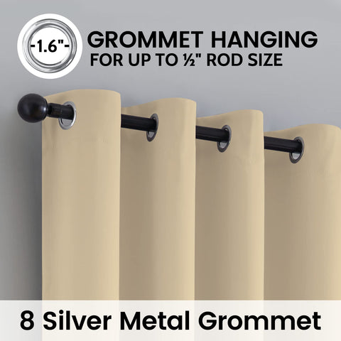 SimpleHome room-darkening drapes provide privacy and comfortable light control