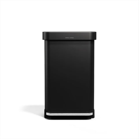 simplehuman 45L rectangular trash can with pedal for hands-free waste disposal