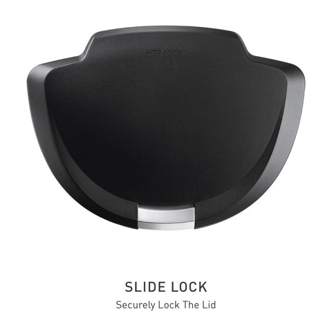 simplehuman integrated handle makes moving the can easy.