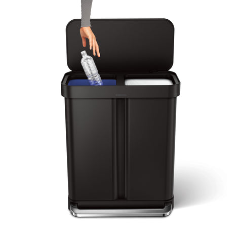 simplehuman liner pocket dispenses liners from inside the can