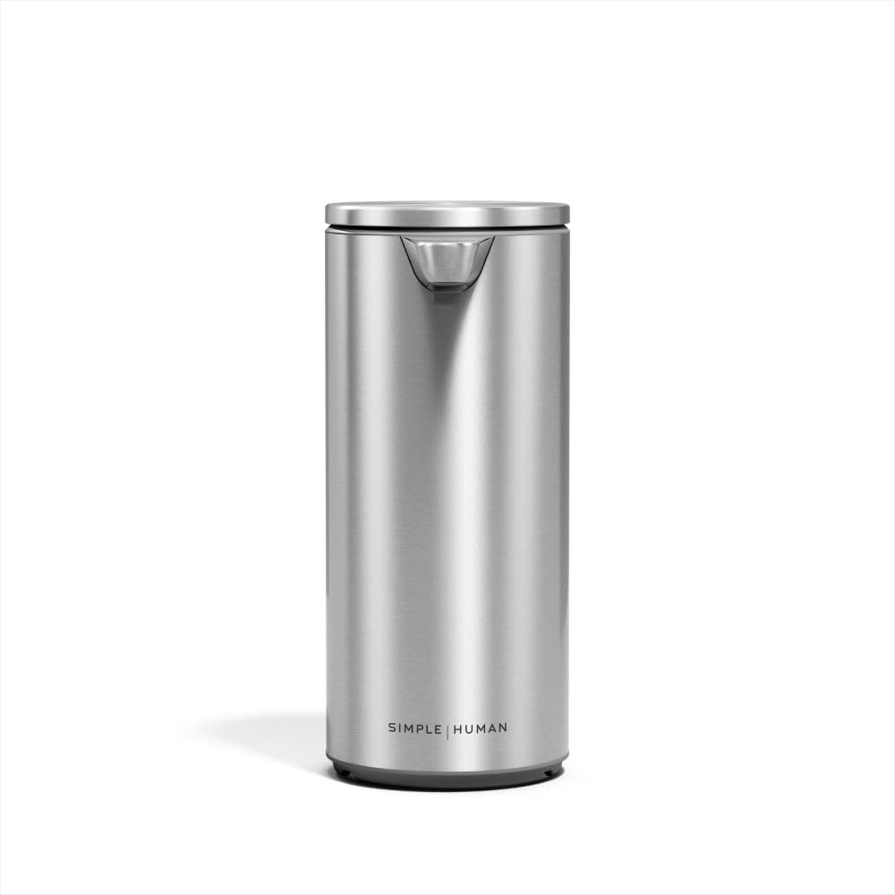 Simplehuman 9 oz touch-free sensor pump front view, showcasing hygienic dispensing