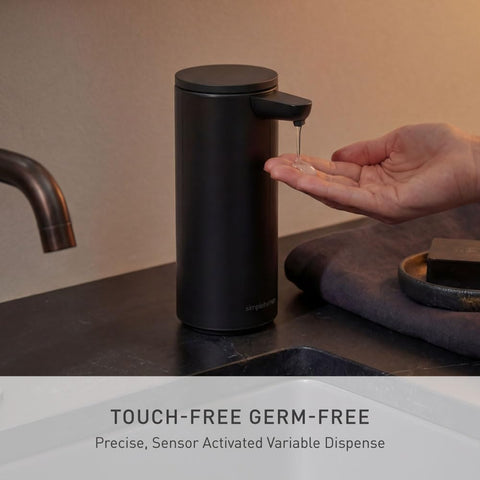 simplehuman 9oz refill opening, quick refills with minimal spills.