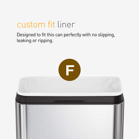 Simplehuman office trash can demonstrates ADA-compliant accessibility in a business setting.