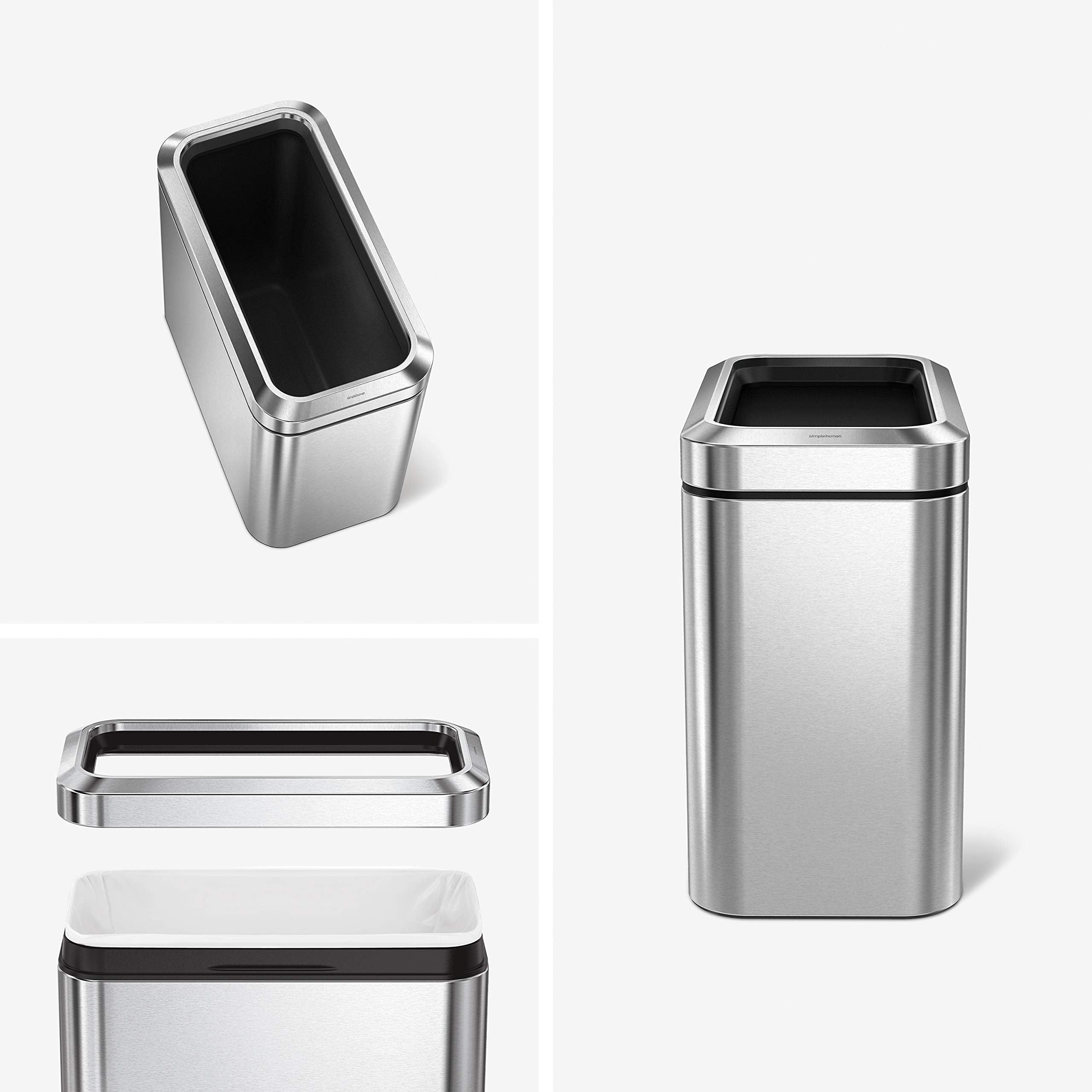 Close-up of brushed stainless steel body highlighting durable construction for busy spaces.
