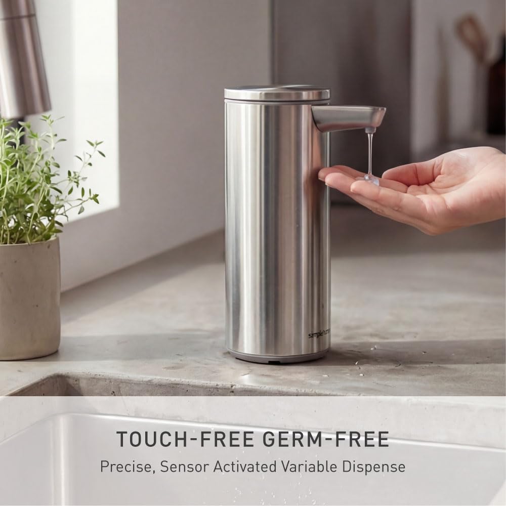 Simplehuman charging puck enabling rechargeable power for months between charges