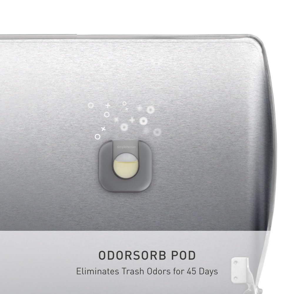 simplehuman built-in wheels let you move the 50l can with ease