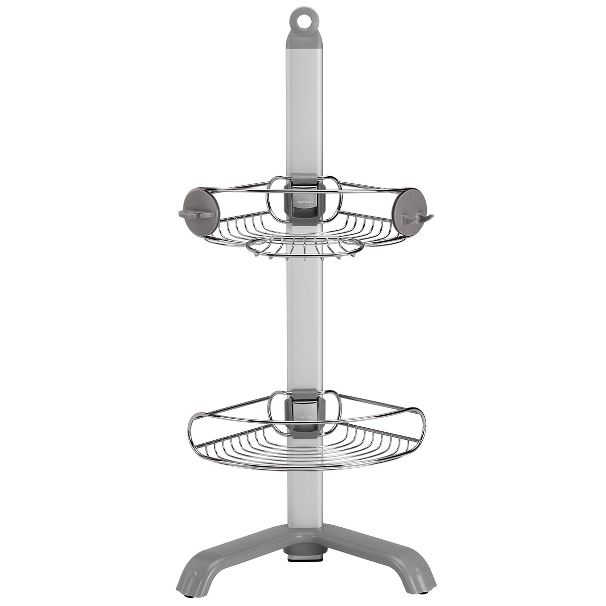 simplehuman corner shower caddy stainless steel for durable, rust-resistant shower storage.