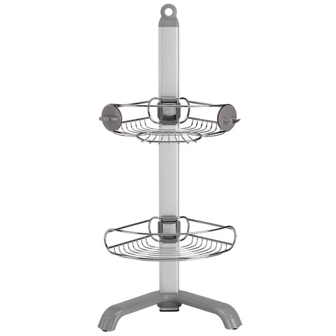 simplehuman corner shower caddy stainless steel for durable, rust-resistant shower storage.