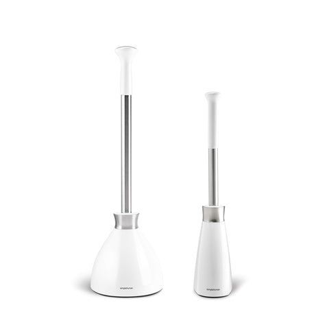 Slim, dome-shaped cover stores the brush hygienically when not in use.