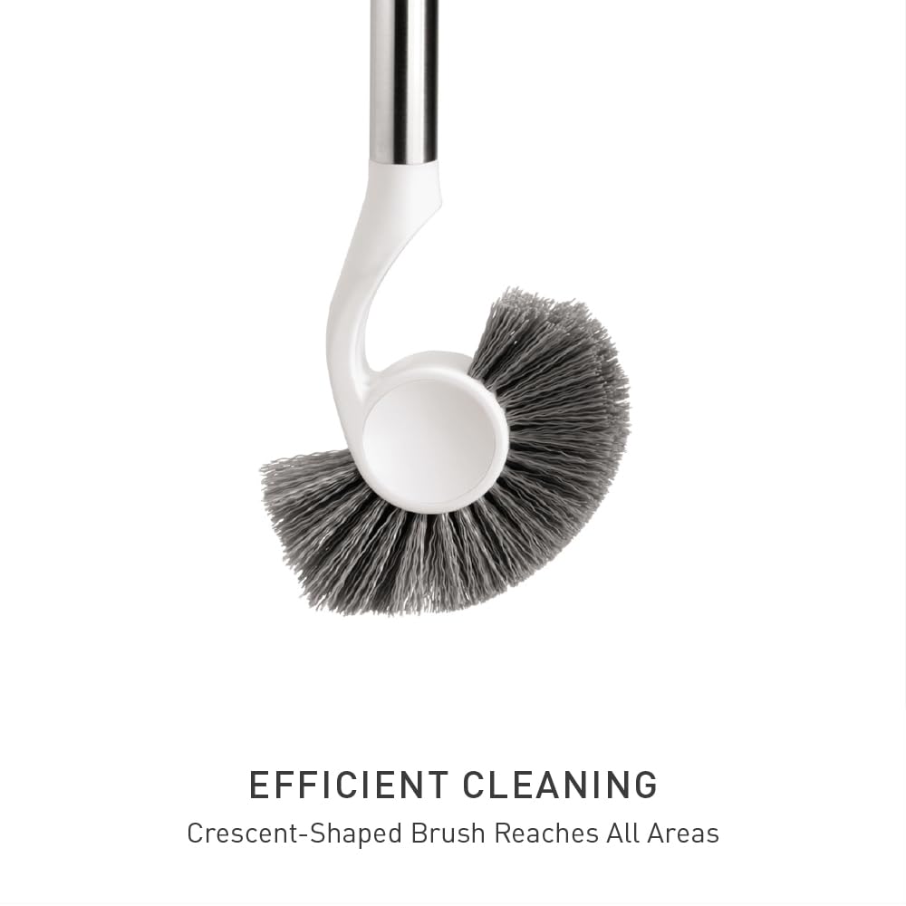 simplehuman dome-shaped cover stores the brush hygienically when not in use
