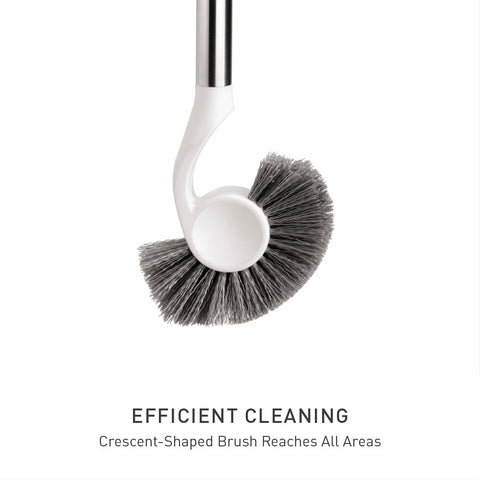 simplehuman dome-shaped cover stores the brush hygienically when not in use