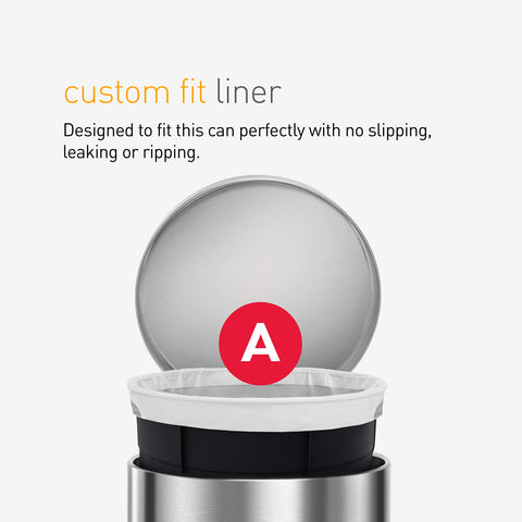 simplehuman fingerprint-proof finish helps maintain a clean, polished look.
