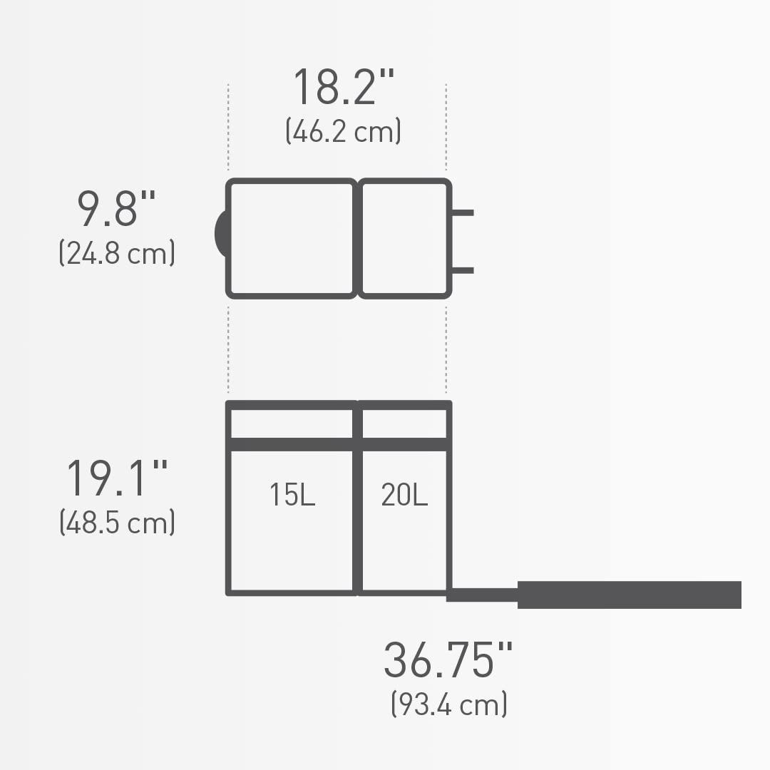 easy-install track simplifies setup under your cabinet for quick recycling organization.