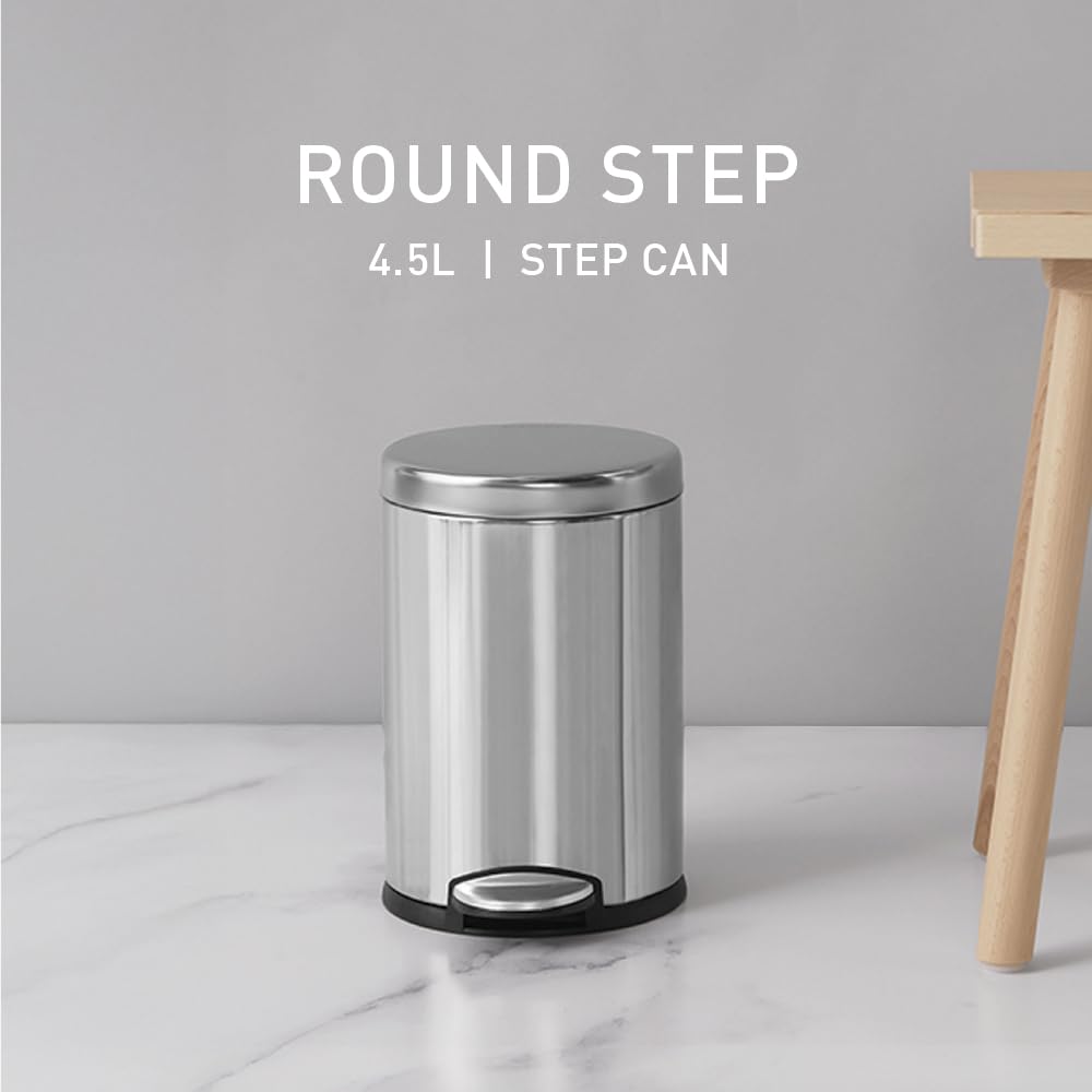 simplehuman lid shox provides a smooth, quiet close for a calmer bathroom