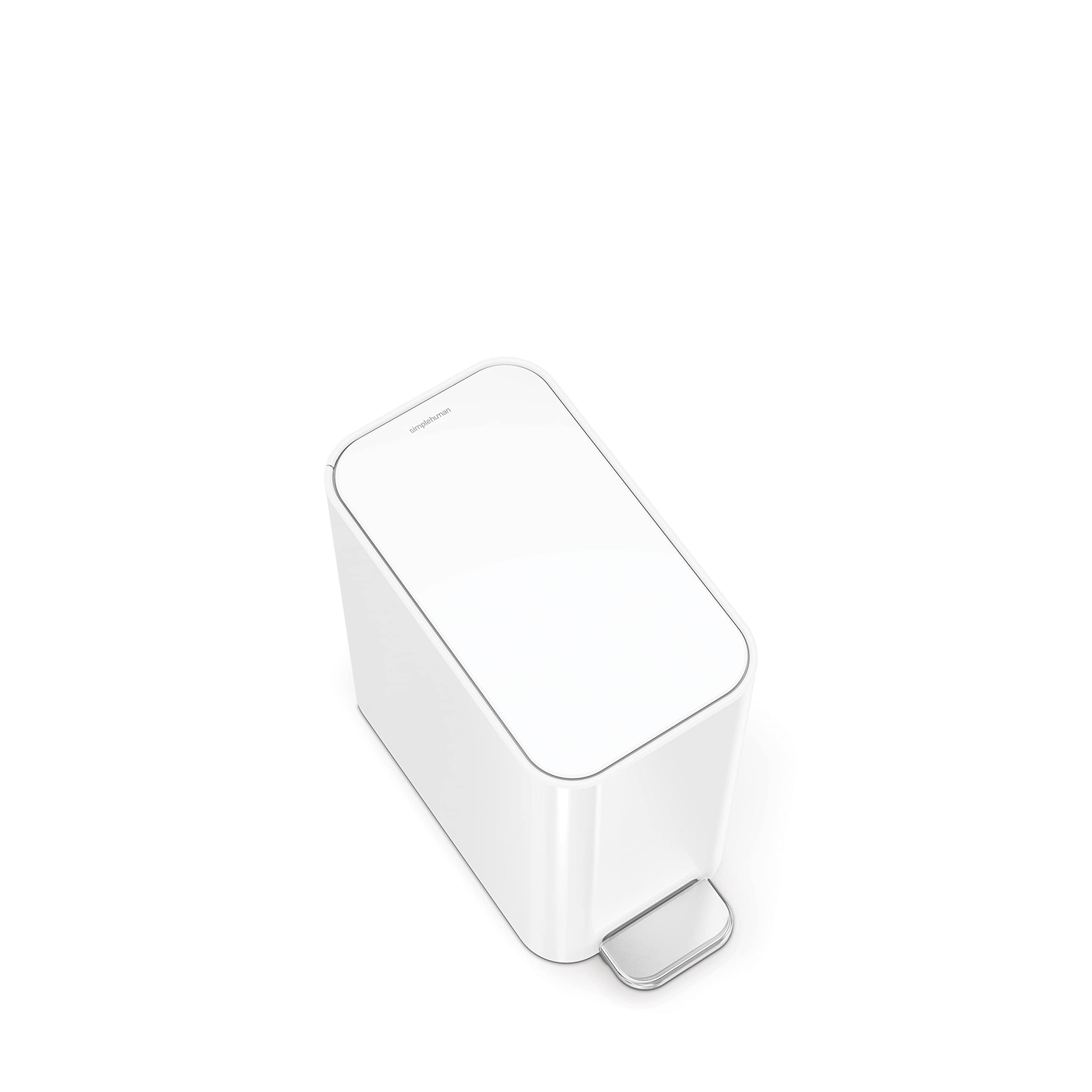 simplehuman liner pocket stores a 20-pack of liners for easy one-by-one dispensing