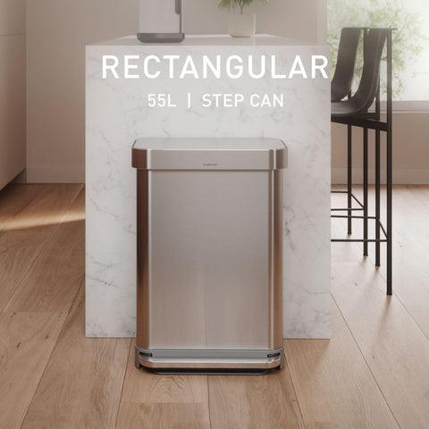 simplehuman liner-pocket dispenses liners quickly for easy bag changes