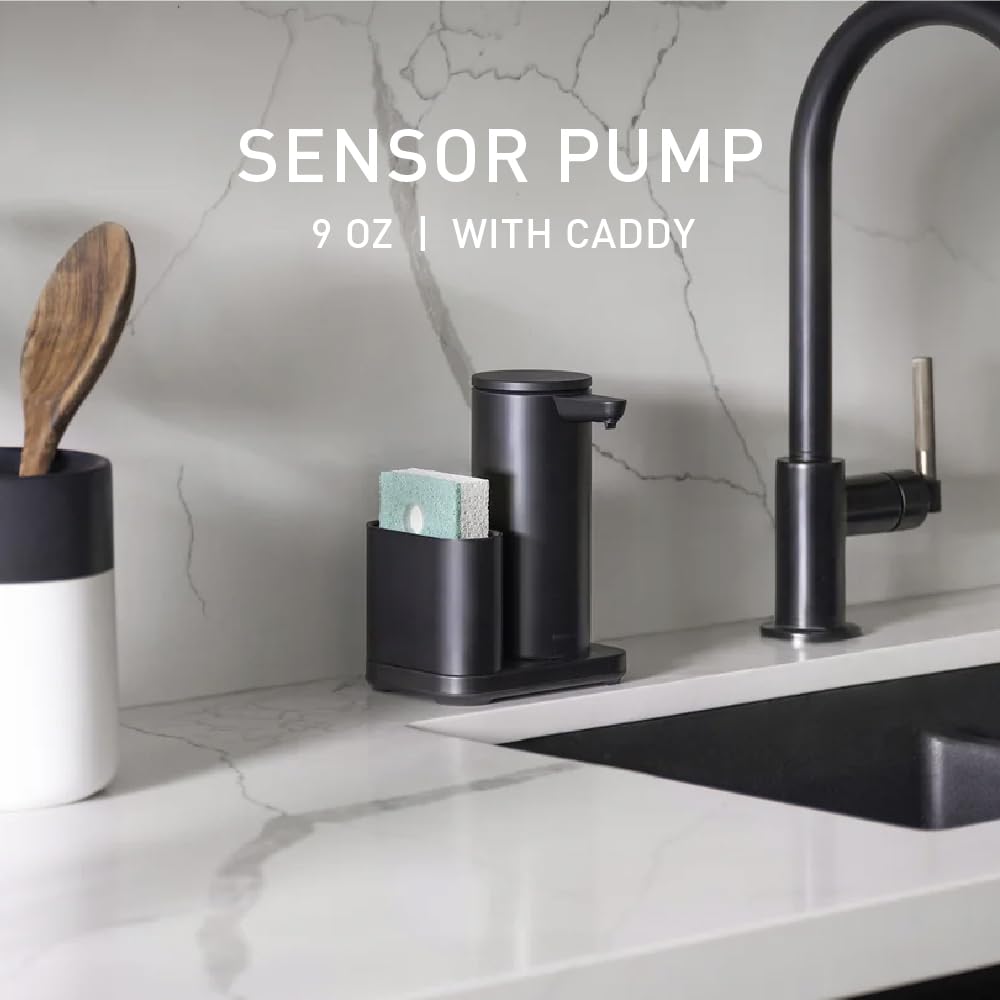 Simplehuman sensor close-up highlights precise, variable dispense without contact.