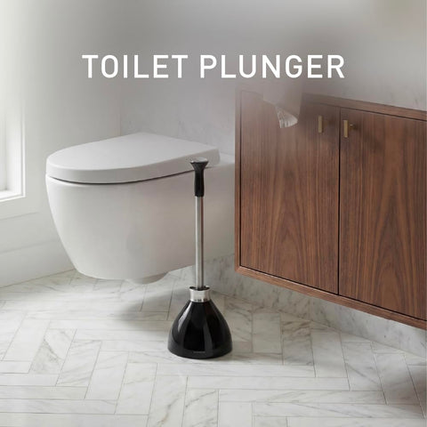 simplehuman magnetic collar cover on plunger enables drip-free carrying.