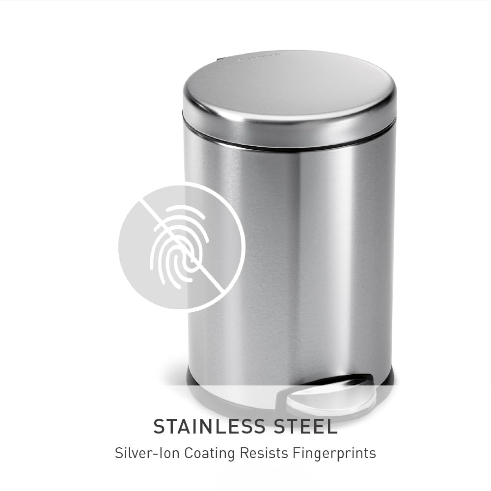 simplehuman non-skid base keeps can steady on smooth floors