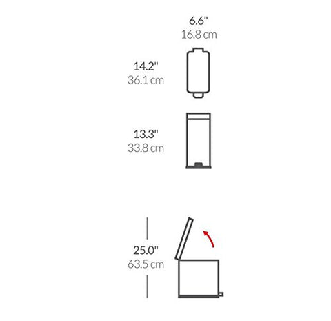 simplehuman lid with silent close reducing noise in shared bathrooms