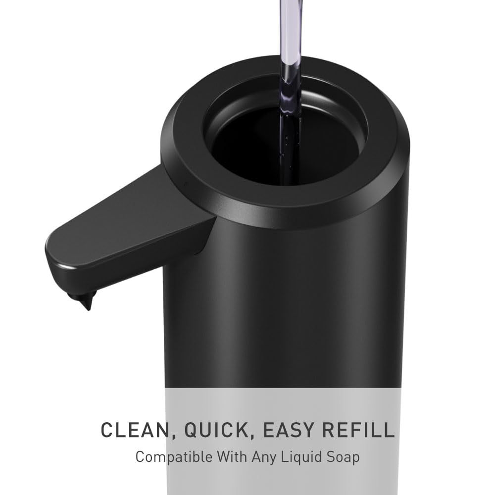simplehuman qr-code-under-lid, effortless reorder of soap.