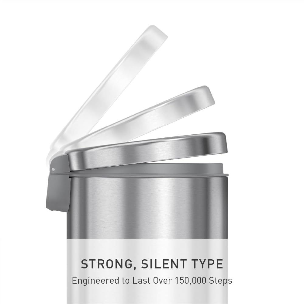 simplehuman removable inner bucket for easy trash disposal