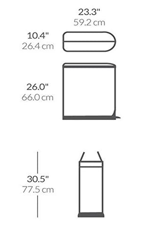simplehuman lid shox provides smooth, quiet lid closure