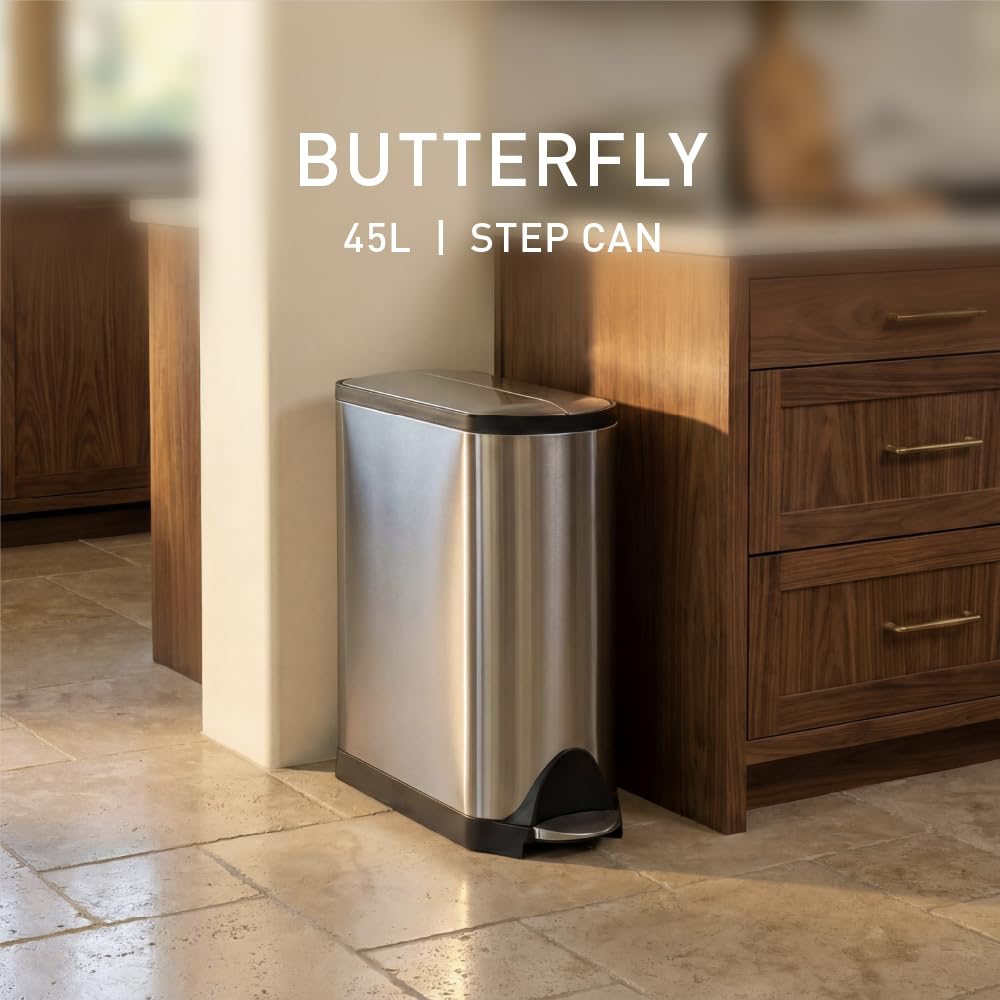 simplehuman steel pedal ensures durable, long-lasting operation