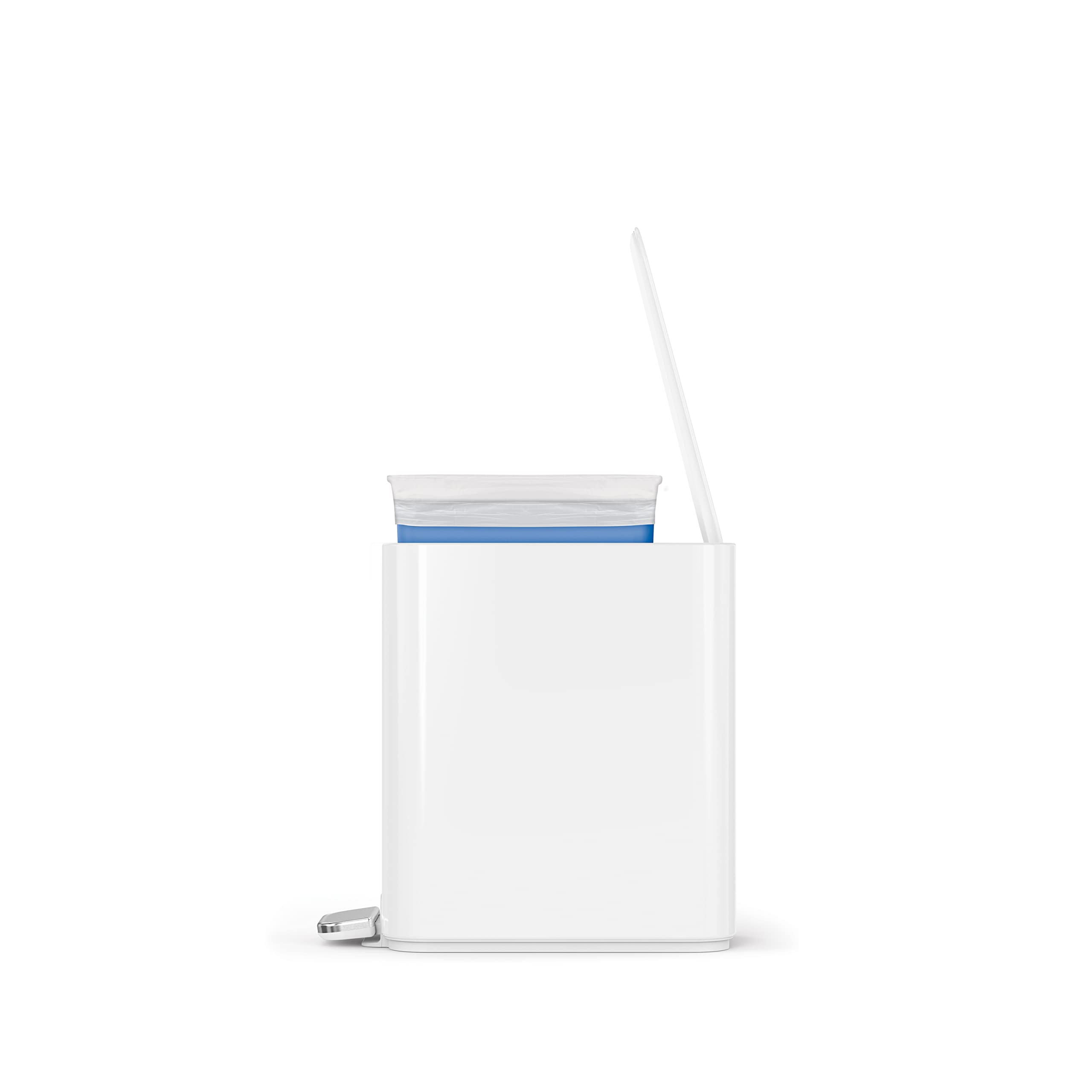 simplehuman trash can pedal demonstrates durable metal construction for long-lasting use