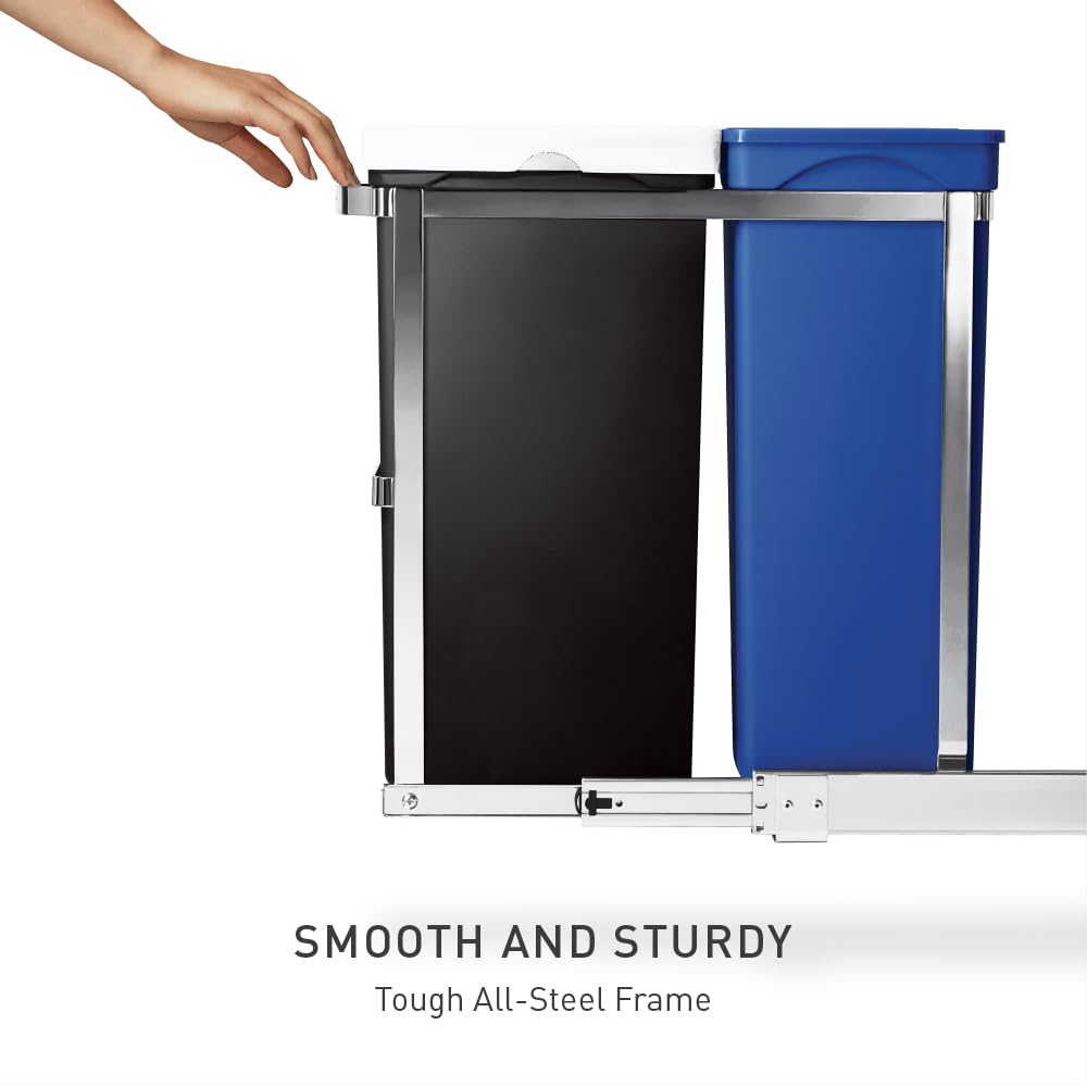 under-counter pull-out bin from simplehuman glides out with smooth, easy access.