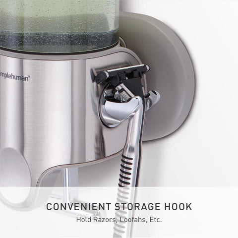 Simplehuman wide opening facilitates fast and clean refills.