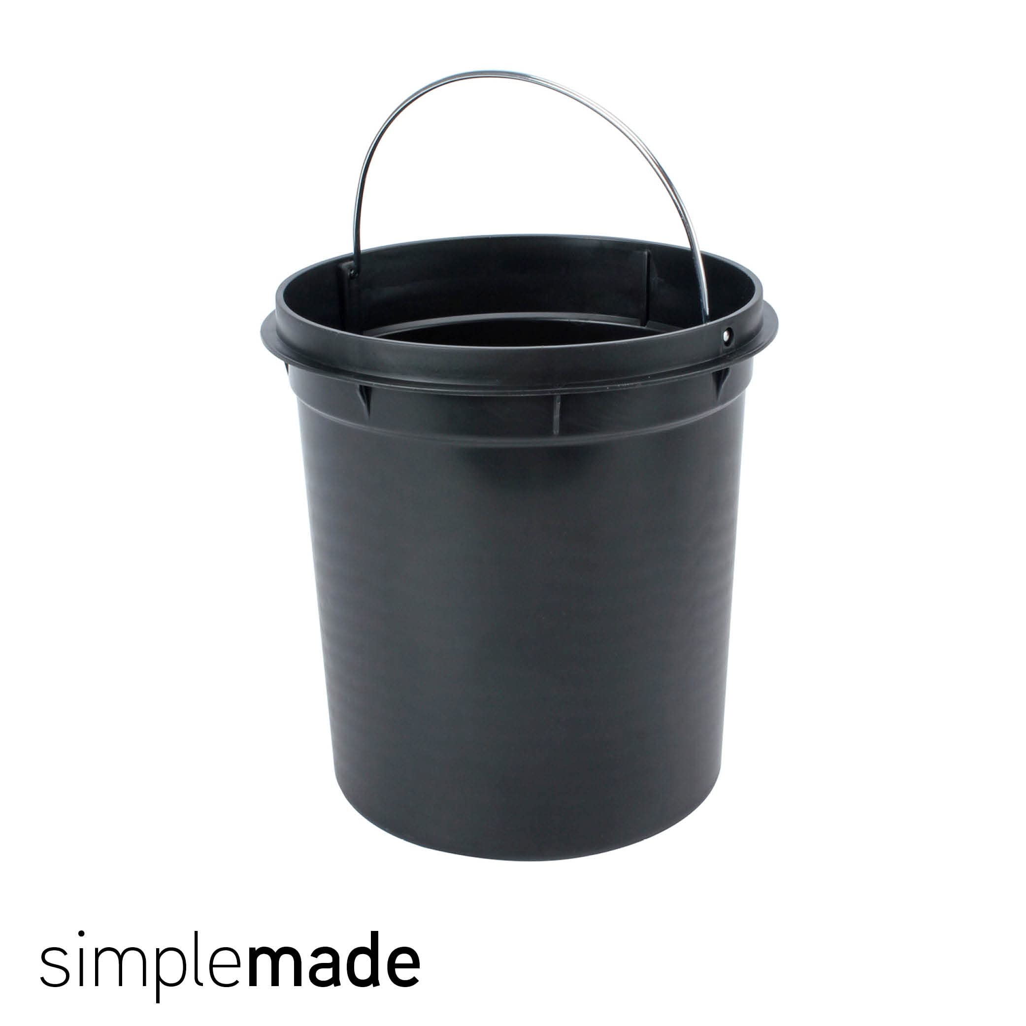 SIMPLEMADE modern black trash can complements contemporary interiors.