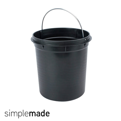 SIMPLEMADE modern black trash can complements contemporary interiors.