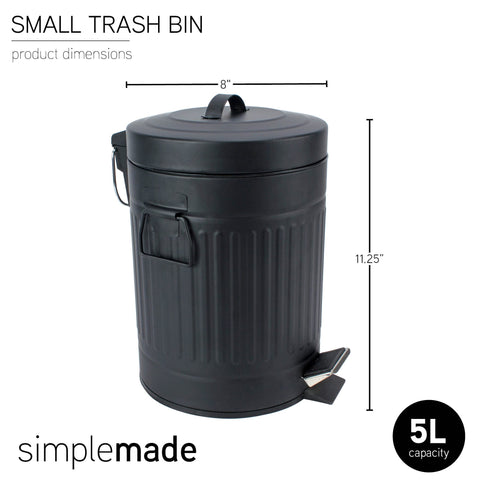 SIMPLEMADE trash can placed on a desk-ready surface in an office setting.