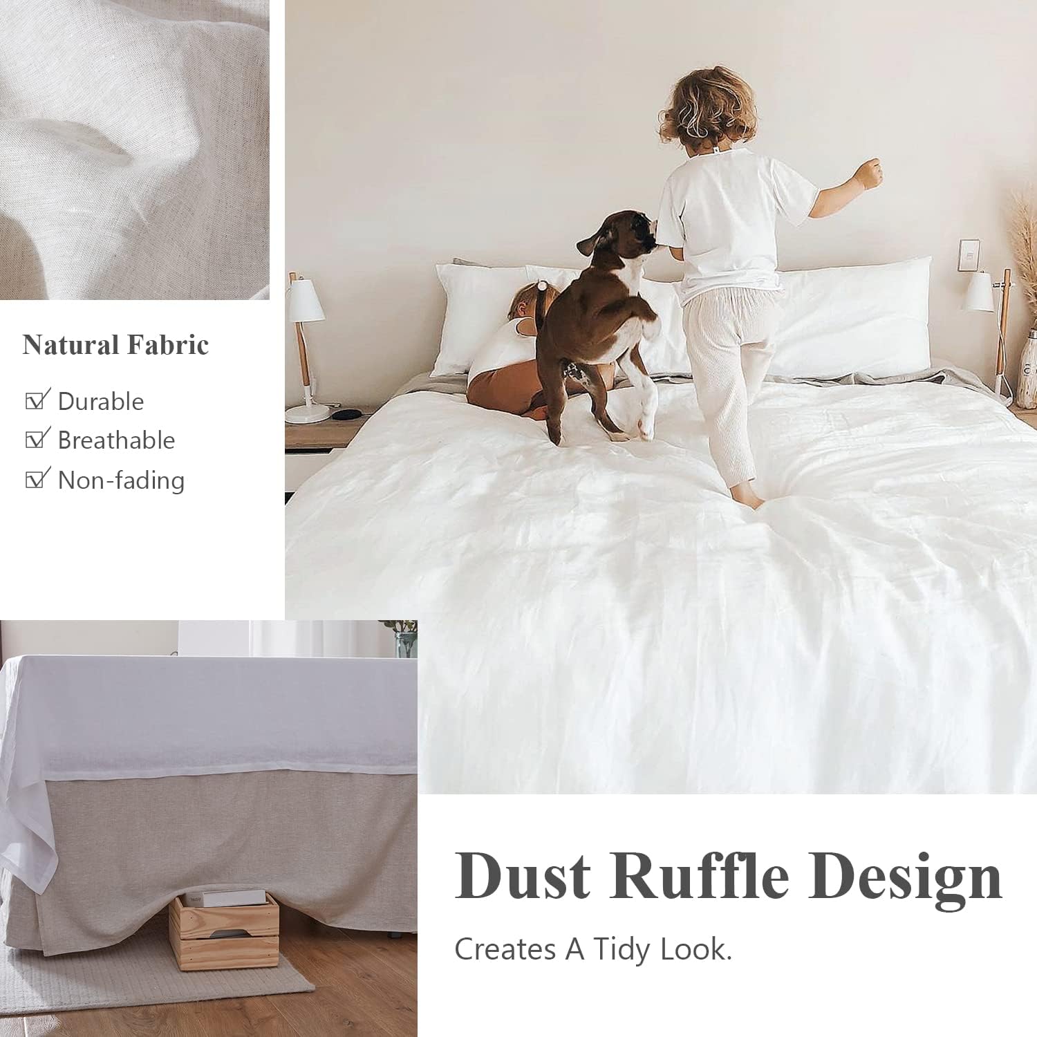 SimpleOpulence linen fabric is breathable and durable with OEKO-TEX certification