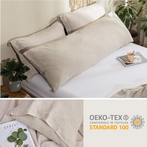 Simple&Opulence Oeko-Tex certified linen indicates safety and skin-friendly materials.
