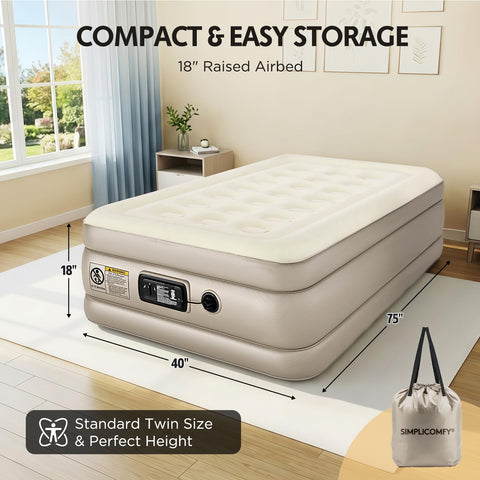 Simpli Comfy compact storage and carry bag for travel and storage.
