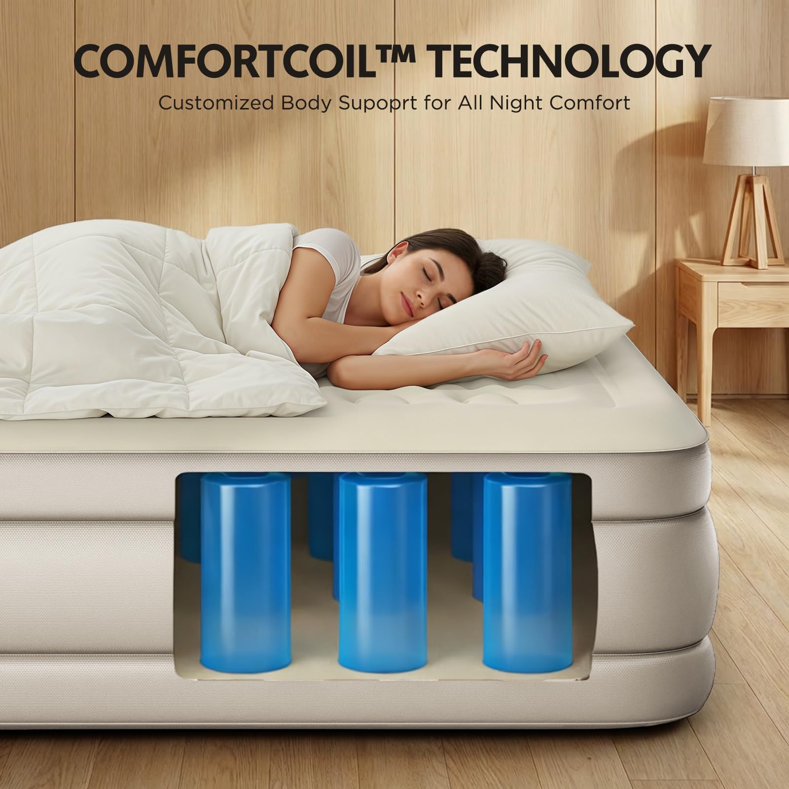 Simpli Comfy Sure-Grip Stability Base prevents sliding on any floor.
