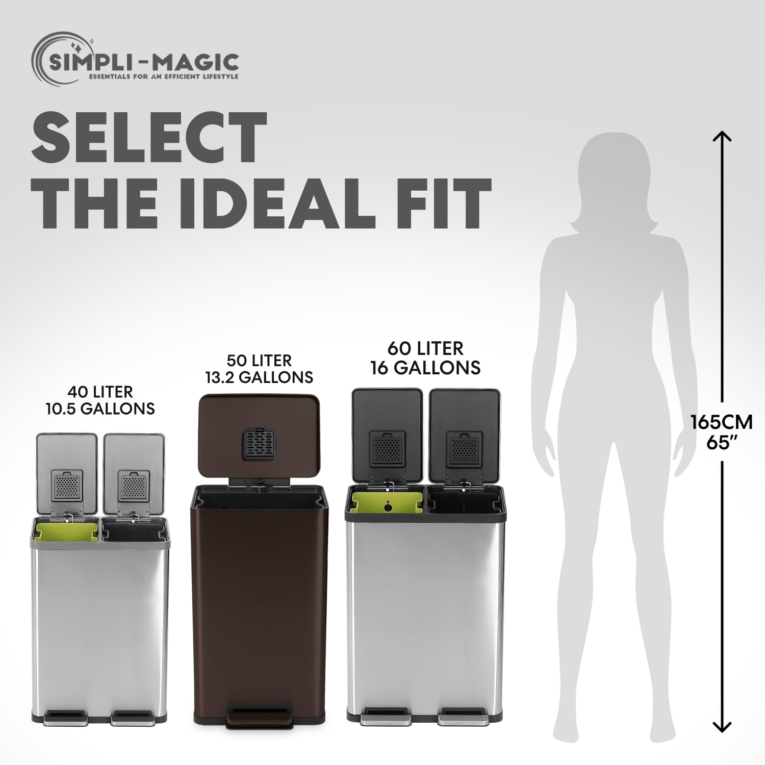 Simpli-Magic 50L smudge-resistant finish stays cleaner longer.