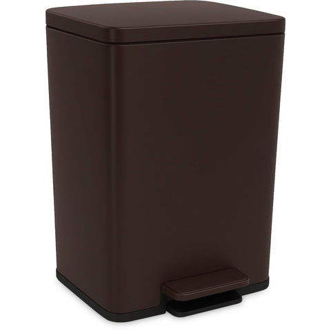 Simpli-Magic 50L soft-close lid in brown for quiet waste disposal.
