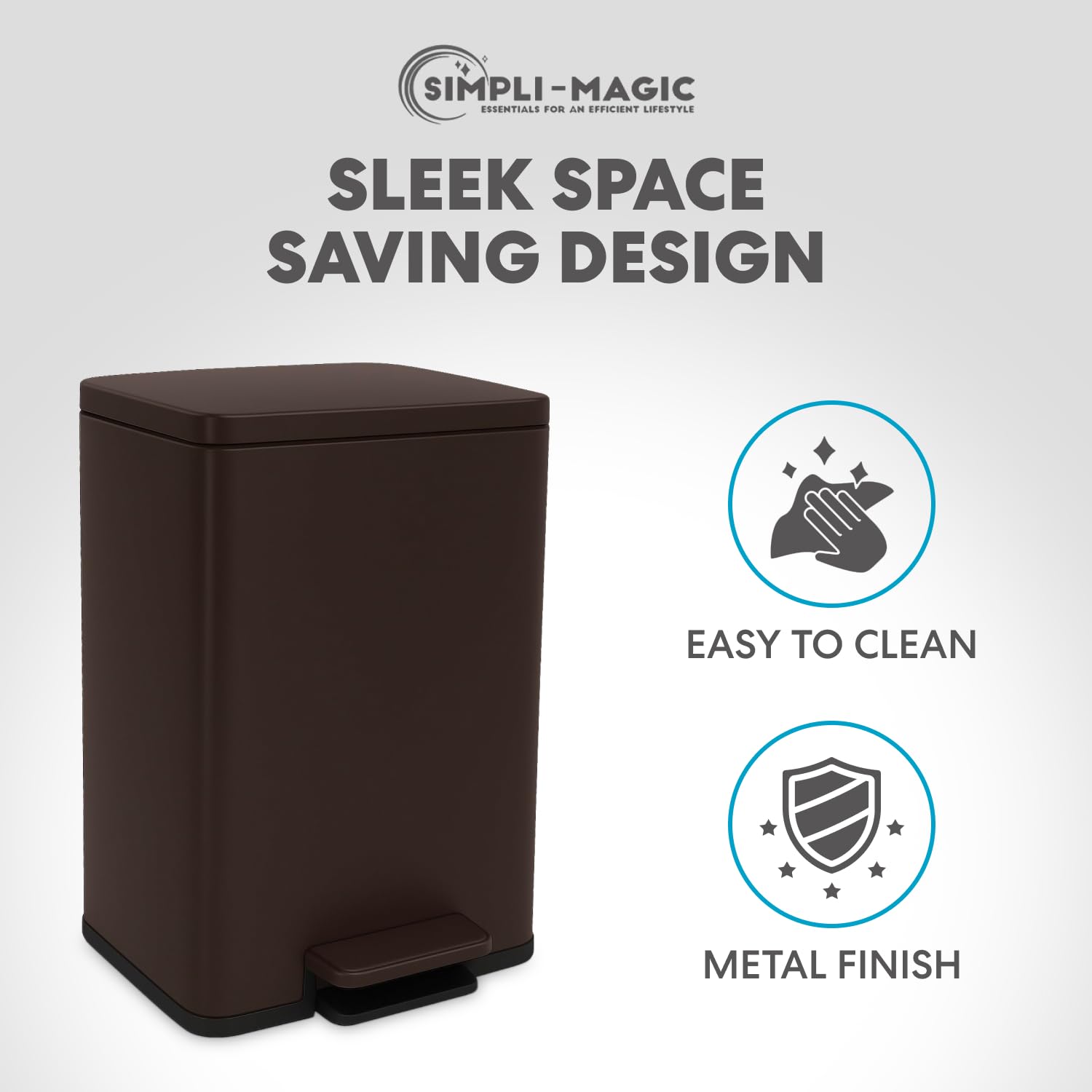 Simpli-Magic 50L stay-open lid lock for easy lid access.