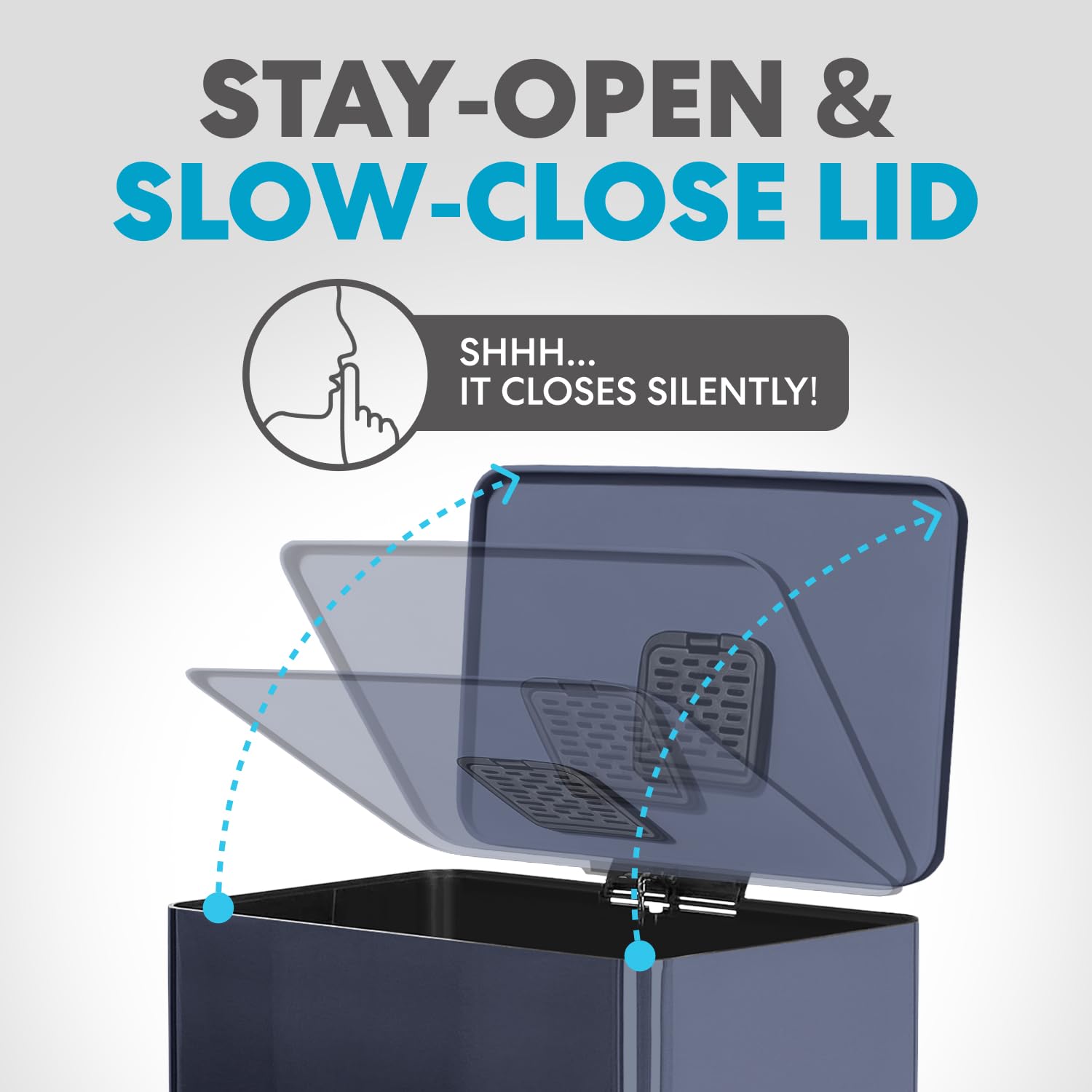 SIMPLI-MAGIC 50L stainless steel with smudge-resistant finish stays clean longer.