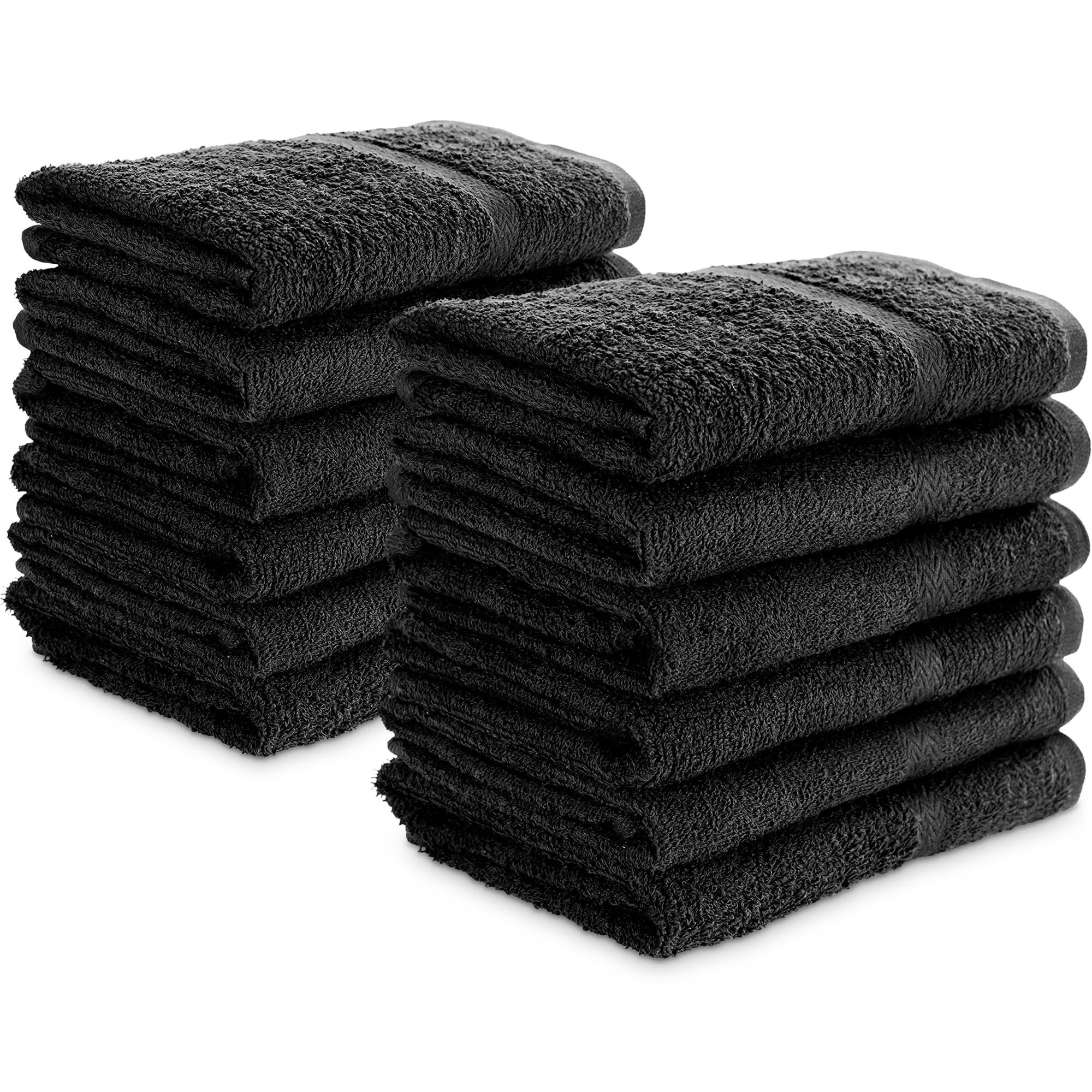 SIMPLI-MAGIC 79178 black hand towel, 16x27, sturdy cotton for daily use
