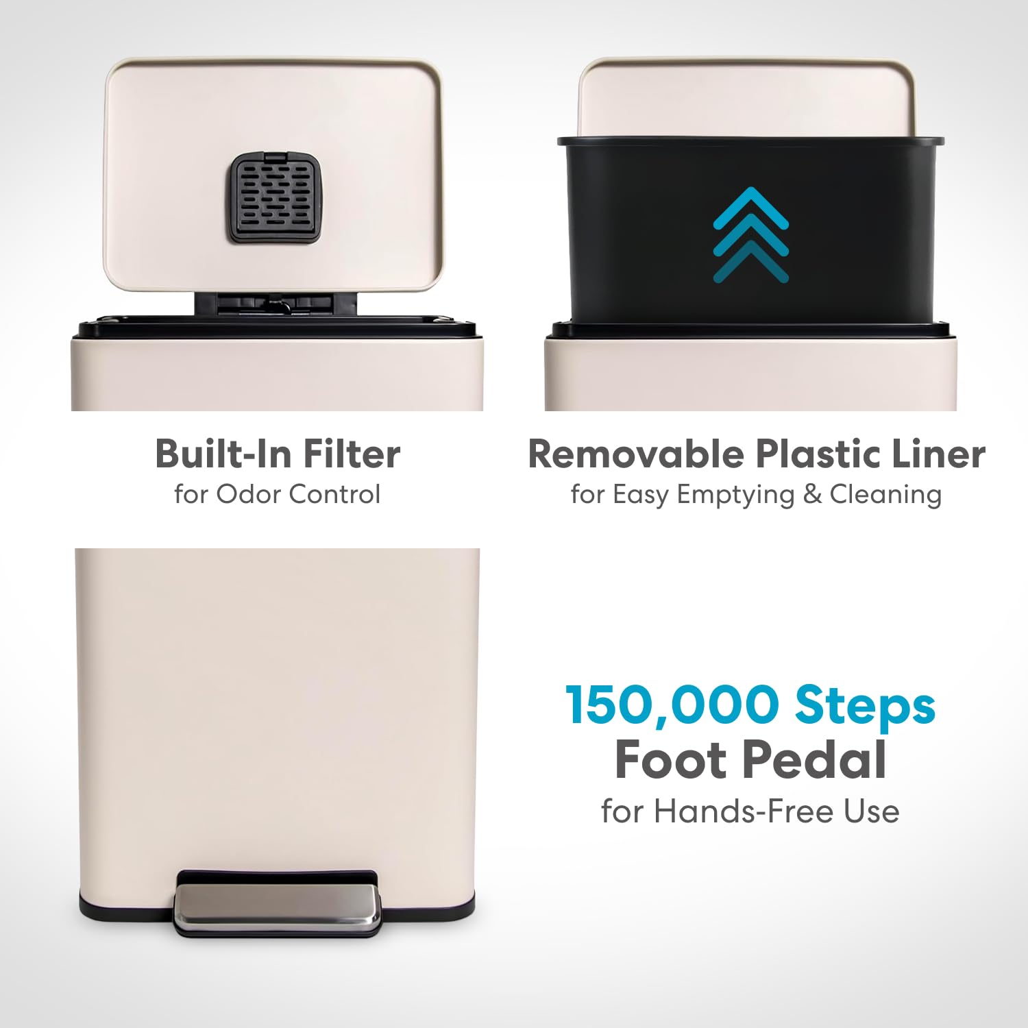 Simpli-Magic built-in odor filter helps keep nearby air fresher.