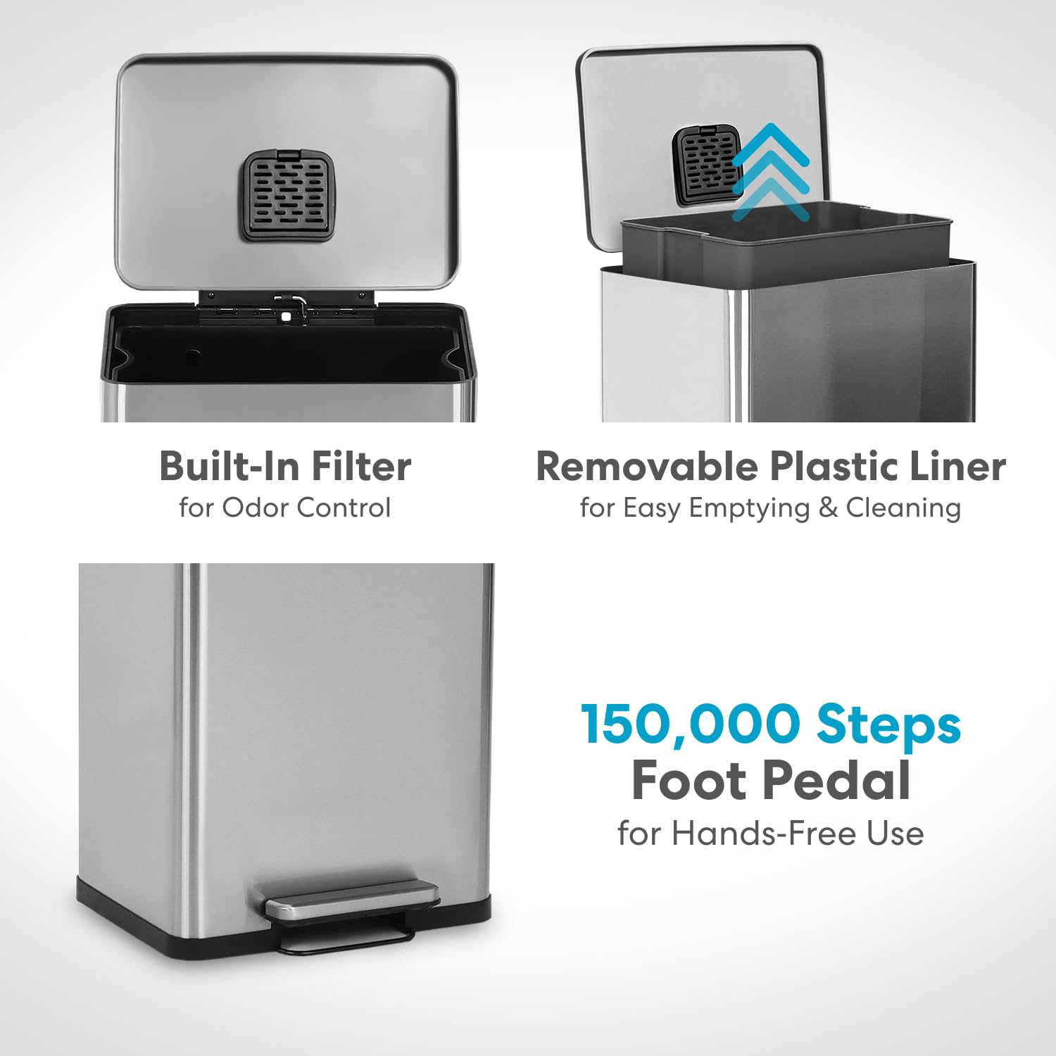 SIMPLI-MAGIC built-in odor filter helps keep indoor air fresh.